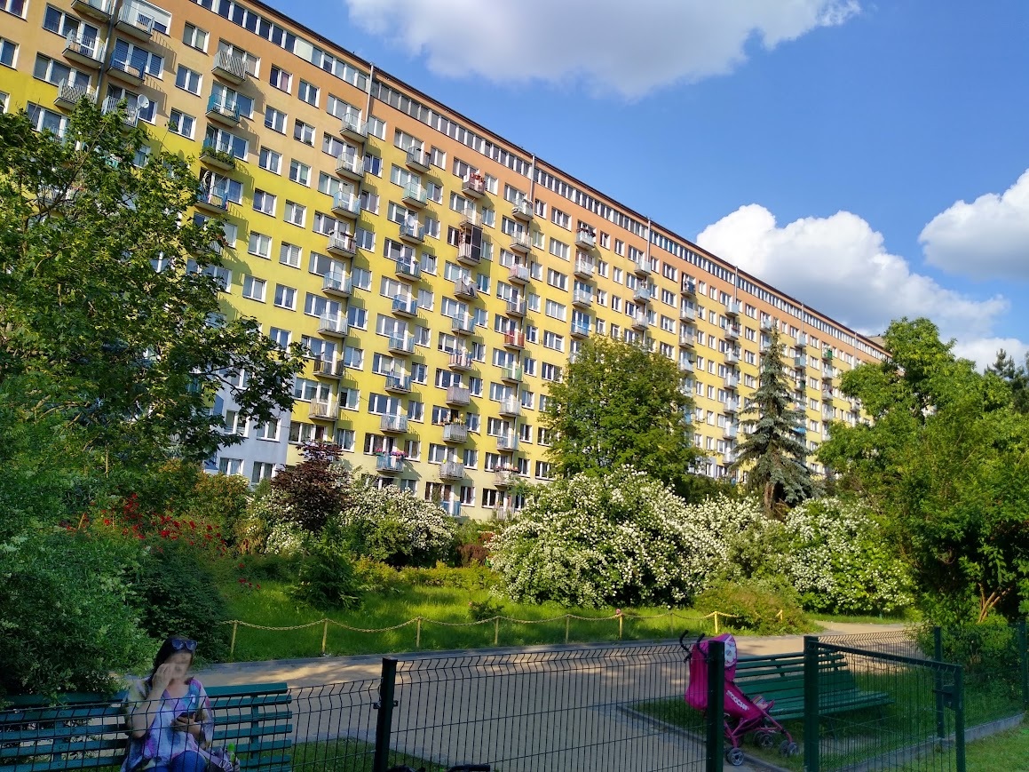 Contrast architectural styles of communist era